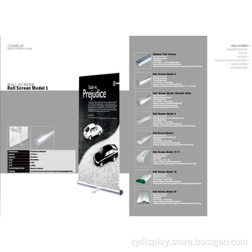 Roll Screen Model 1, Roll Banner, Roll Up